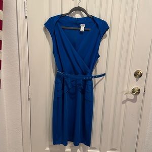 Gorgeous royal blue Cache sheath dress. Size 14
